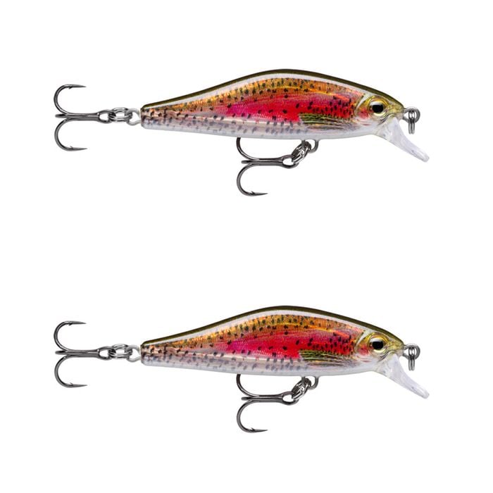 2x Rapala 5cm Shadow Rap Fast Sink Jerkbait/Twitchbait Fish Lures - RT