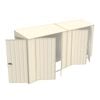 Build-a-Shed 0.8 x 4.5 x 2.0m Cream Skillion Double Door Plus Hinged Side Doors Shed