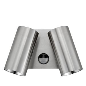 CLA Lighting Sec Surface Mounted LED Tri-CCT Double Adjustable Wall/Pillar Light (Titanium) IP65 with Sensor