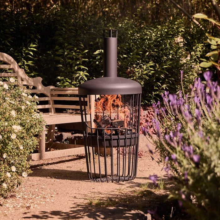 Glow Seville Chimenea Black  
