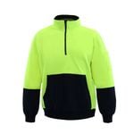 Craftright Hi Vis Yellow Polar Fleece 1/4 Zip Jumper - Small