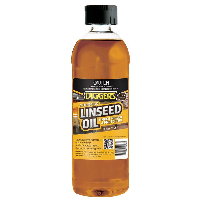 DIGGERS 1L Anti-Mould Linseed Timber Oil Ready To Use Formulation