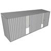 Build-A-Shed 1.2 x 5.2 x 2.0m Skillion Dual Single Sliding Side Doors Shed - Zinc