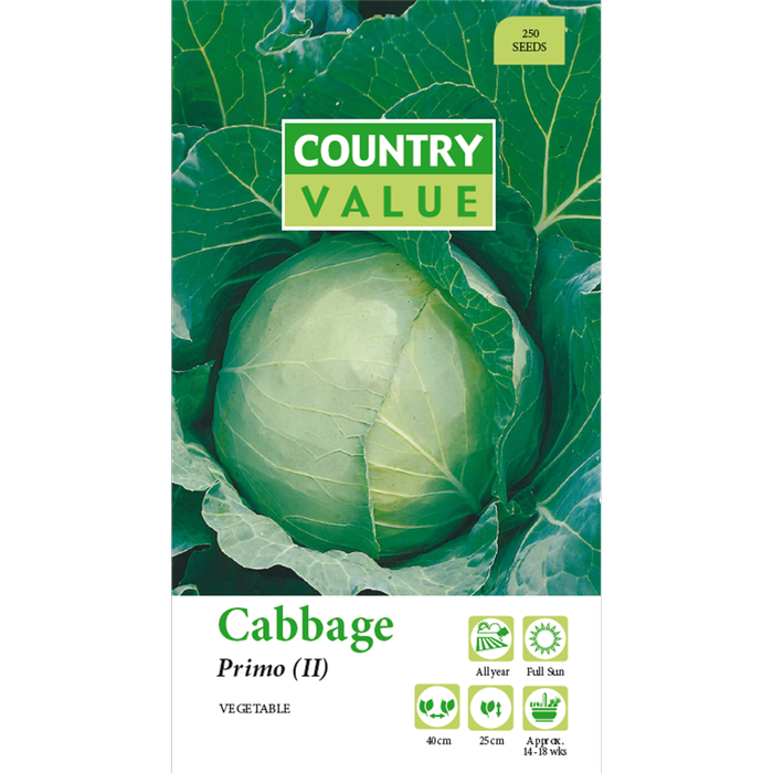 Country Value Primo Cabbage Vegetable Seeds