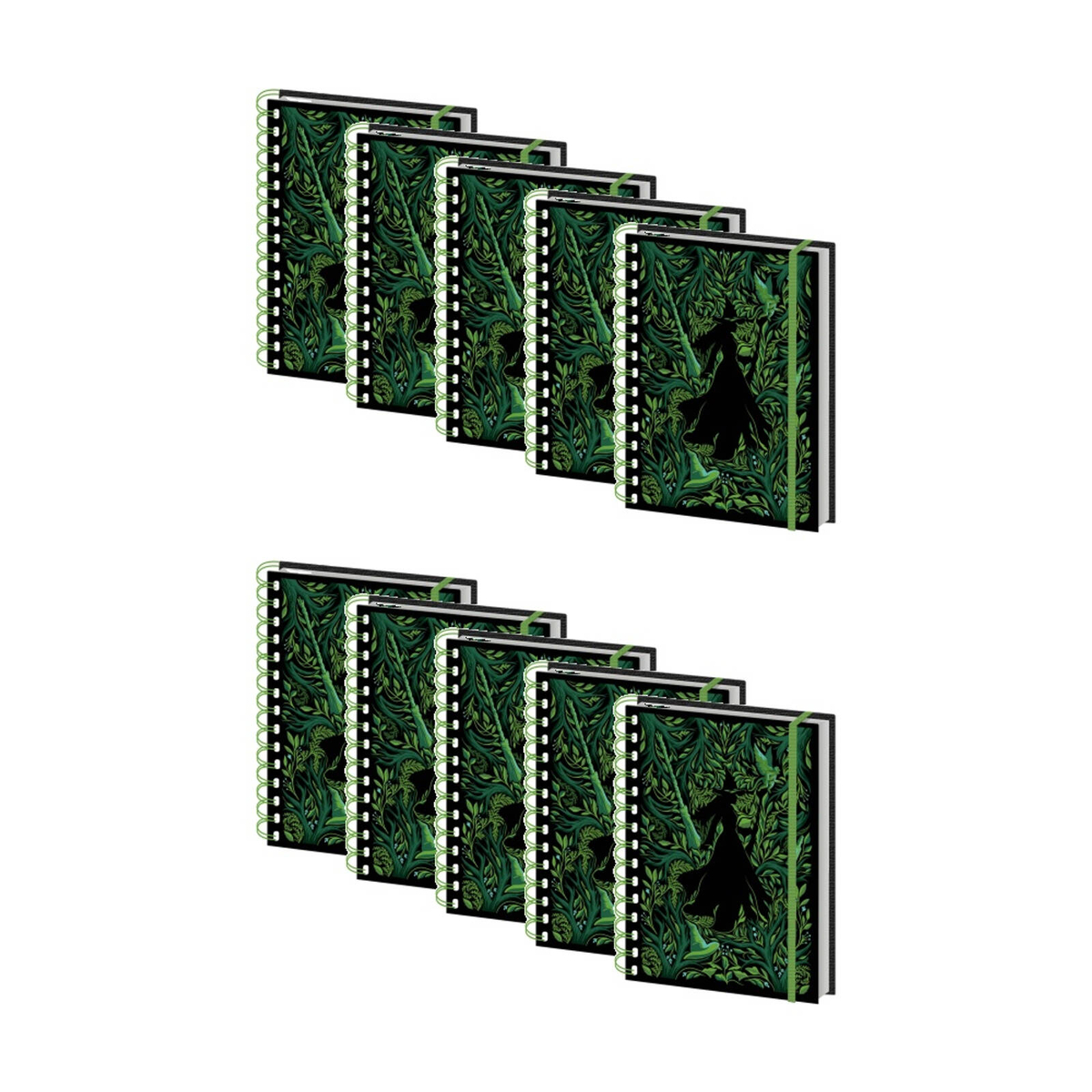 10pk Wicked 2 Elphaba Wiro Spiral Writing Notebook Lined Pages A5 ...