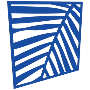 ProtectorAl 300-1200mm x 300-1200mm Light Blue/Gloss White Palm Unframed Composite Deco Panel