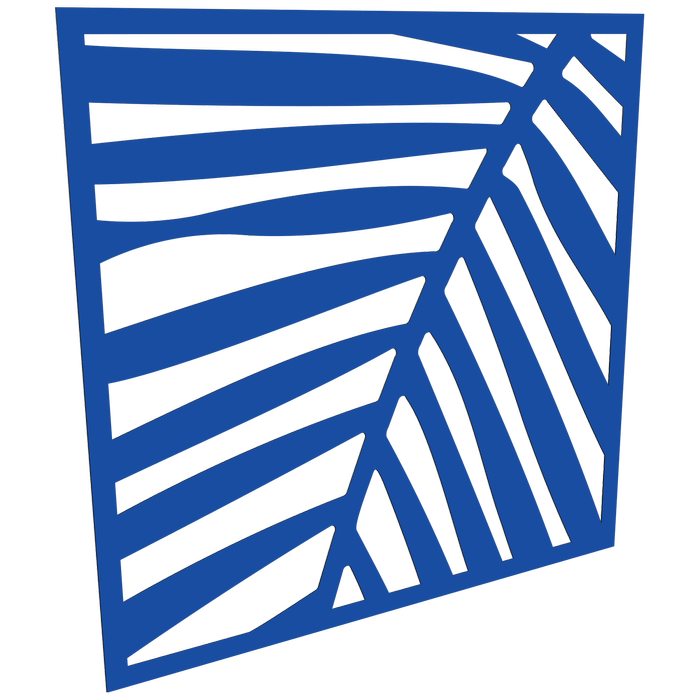 ProtectorAl 300-1200mm x 300-1200mm Light Blue/Gloss White Palm Unframed Composite Deco Panel