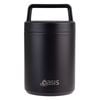 Oasis Insulated Food Flask With Spoon And Handle 480ml - Black