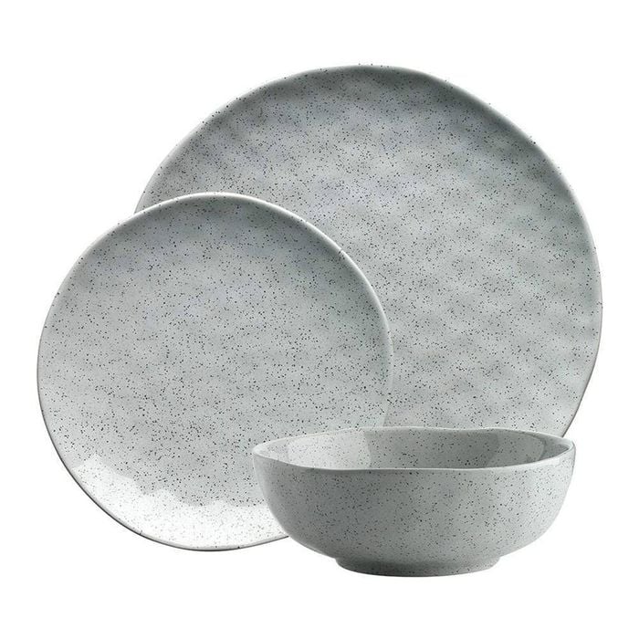 Ecology Speckle 12 Piece Stoneware Dinner Set Duck Egg