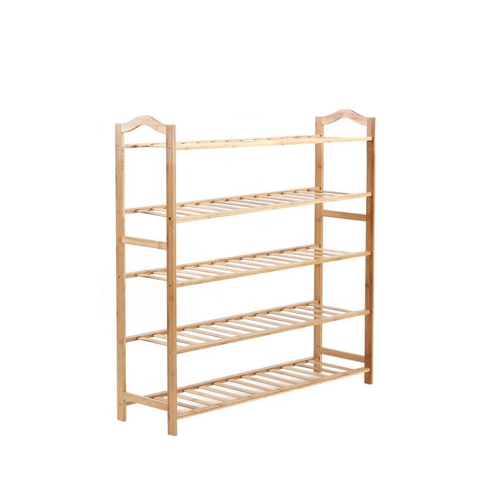 5 Tier 80cm Wooden Bamboo Shoe Rack
