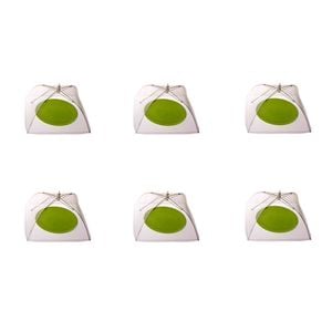 6PK Appetito Square Nylon Net Food Cover 30cm White Home Kitchen Cooking
