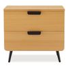 Big Lot Natural Oak Finley 2 Drawer Bedside