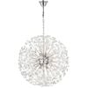 Telbix Lerida Modern Pendant Hanging Lamp Light Metal Crystal Chrome Clear Gloss