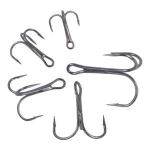 Swimerz Round Bend Trebles Size 10 Black Nickel, 50 Pack