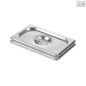 SOGA 2X GN 1/3 Pan Lids – Stainless Steel