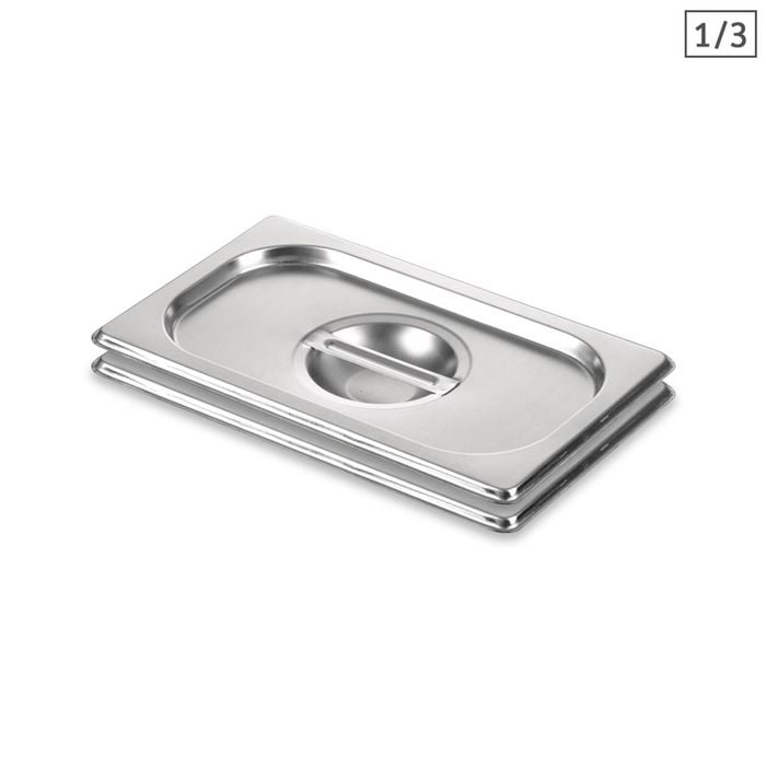 SOGA 2X GN 1/3 Pan Lids – Stainless Steel