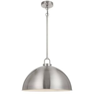 Telbix Emerson Vintage Pendant Hanging Lamp Light Metal Nickel Gloss