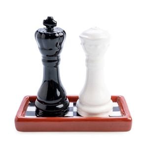 2pc Flavour Mates 3D Salt & Pepper Shaker Duo Set 10.8x5.5x10.5cm Chess Pieces