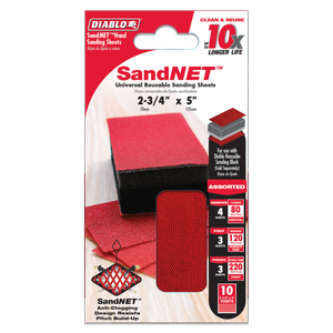 Diablo SandNet Assorted Multipack Removal And Finish Sanding Sheet - 10 Pack