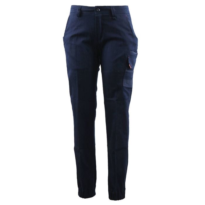 Tradie Womens Cargo Navy Skinny Cuff Pants Size 16