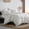 Ardor Avena White Textured Floral Jacquard Quilt Cover Set King