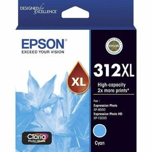 Epson Epson 312XL Cyan Ink Cartridge Toner XP-8500 XP-15000 T183292 Genuine Original