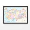 Turkey Administrative Map  Print 100% Australian Made 120x90cm  (Poster)