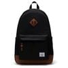 Herschel Heritage 24 L Backpack Laptop Business Travel School Bag - Black/Tan - Black/Tan | EcoSystem™ 600D Fabric | Backpack