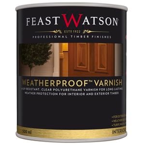 Feast Watson 500ml Satin Clear Timber Weatherproof Varnish - 500ml