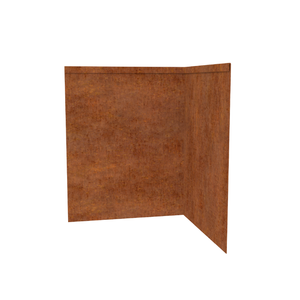 TerraForm Edging 390mmH x 610mmW  2.5mm Gauge Corten Steel Inside Corner