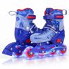 Costway 4Size Adjustable Roller Skates Skating Shoes Beginner Age 9-14 Blue