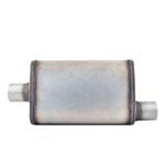 Outlaw T-409 Stainless Steel Straight Through Muffler, Single 2-1/2" Inlet/Outlet, Centre/Offset