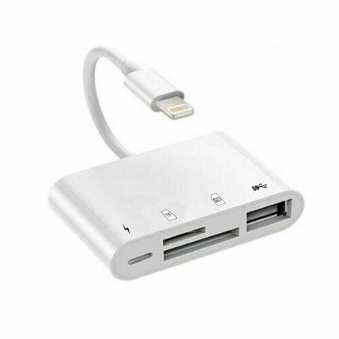 Perth Laptops 4 in 1 OTG Camera Card Reader to USB Adapter SD TF For iPhone iPad iPod Touch