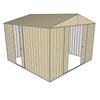 Build-a-Shed 3.0 x 3.0 x 2.3m Triple Sliding Door Shed - Cream