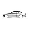 Ignite Laser BMW E36 Convertable Silhouette Metal Wall Art Rustic Metal 15.7inch/40cm
