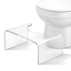 Nordhavn Acrylic Toilet Step Stool, 18cm Squat Potty Bathroom Footstool, Clear