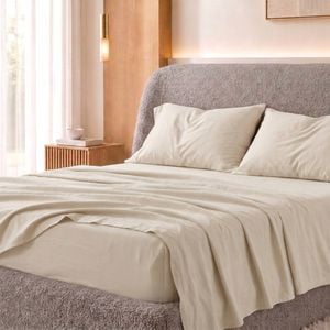 Royal Comfort Bamboo Blended Sheet & Pillowcase Set 1000TC Ultra Soft Ivory King