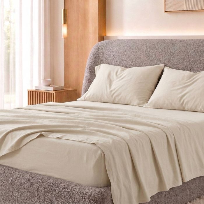 Royal Comfort Bamboo Blended Sheet & Pillowcase Set 1000TC Ultra Soft Ivory King