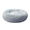 PaWz Calming Dog Bed Plush Washable Donut Mat Anti-Slip Base Light Grey