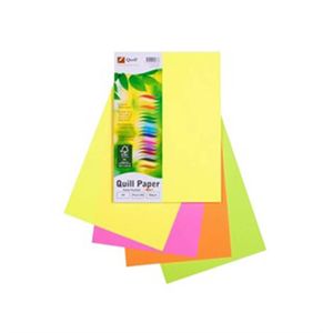 Quill Multioffice Paper 100pk 80gsm A4 (Assorted) (Fluoro)