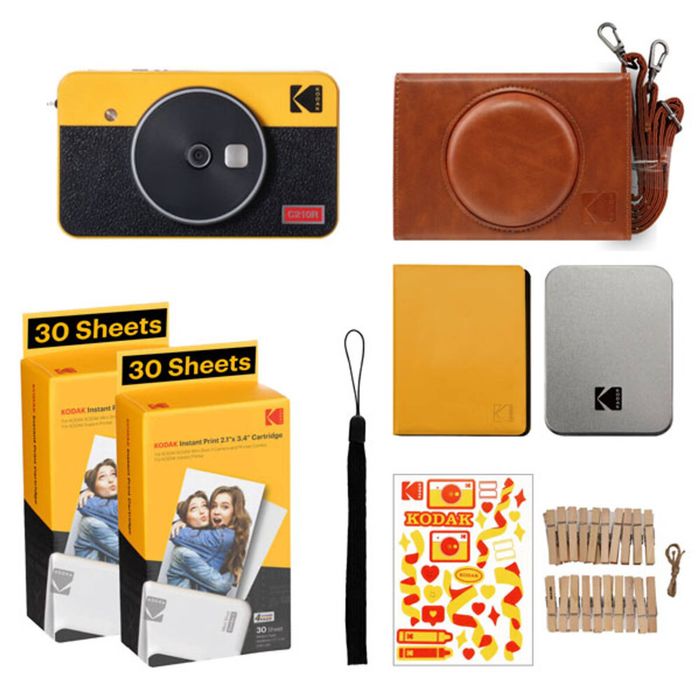 Kodak C210R Mini Shot 2 Retro Instant Camera Bundle - Yellow