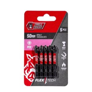 Full Boar PZ2 x 50mm Impact Torsion Bit - 5 Pack