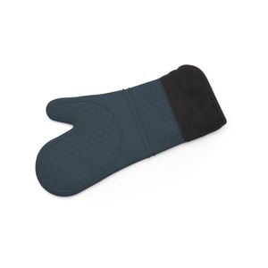 Cuisena Silicone Fabric 37cm Oven Glove Kitchen Mitt - Charcoal Grey