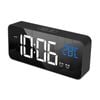 Catzon Led Music Alarm Clock With Dual Alarms & Voice Control & Snooze Function-black