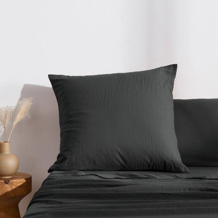 Dreamaker Superfine Washed Microfibre Euro 65 X 65cm - Black