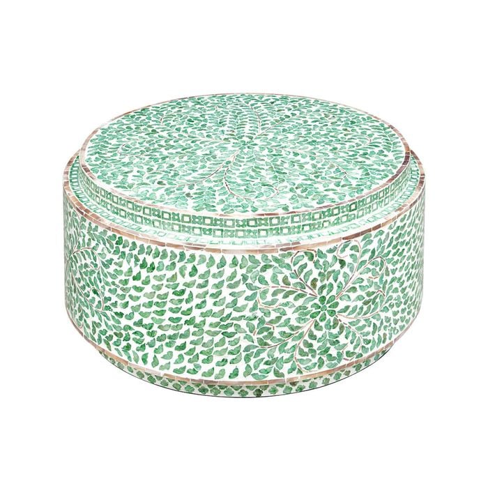 Boho Floral Turquoise Coffee Table
