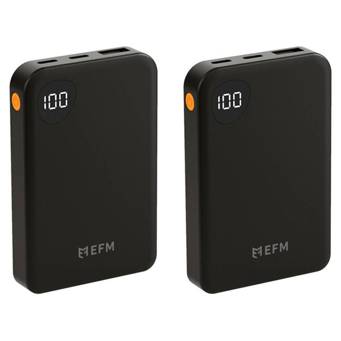 2PK EFM Essential 5000mAh Power Bank Digital Display Universal - Black