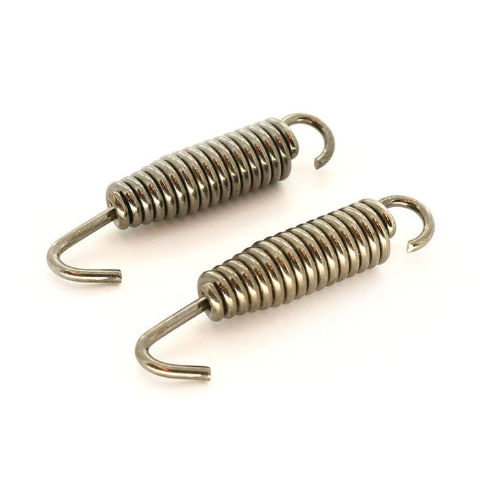 XYT World 2Pcs Exhaust Spring Pipe Muffler 57mm Black Fit For Honda Suzuki KTM Kawasaki Yamaha Steel