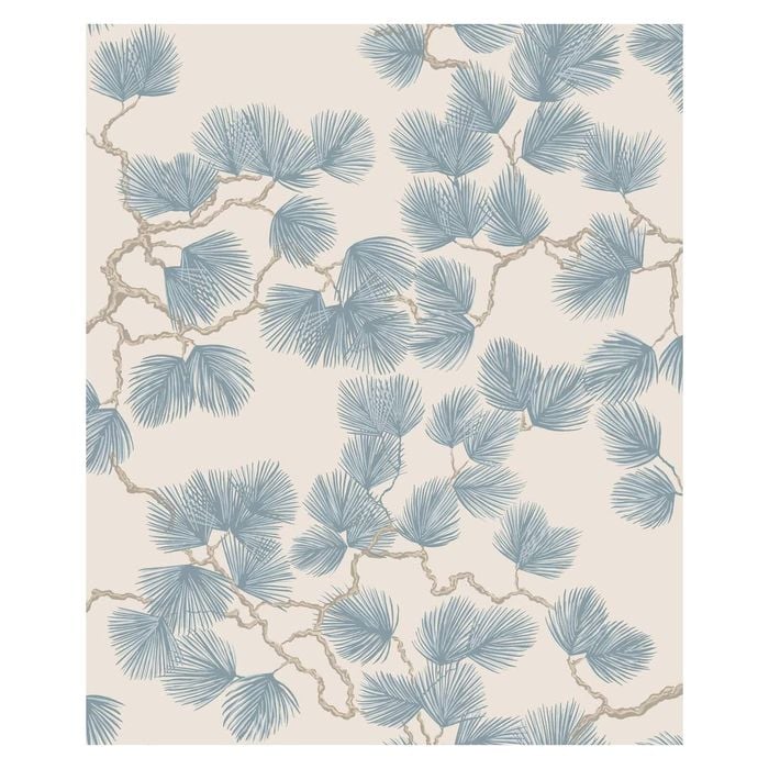 Wallpaper Trader Pine - Roll, Blue