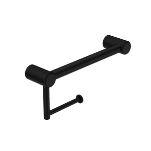 Nero Mecca Care 25mm Toilet Roll Rail 300mm Matte Black